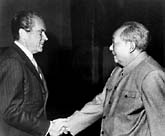 Richard Nixon meets Mao Zedong in 1972