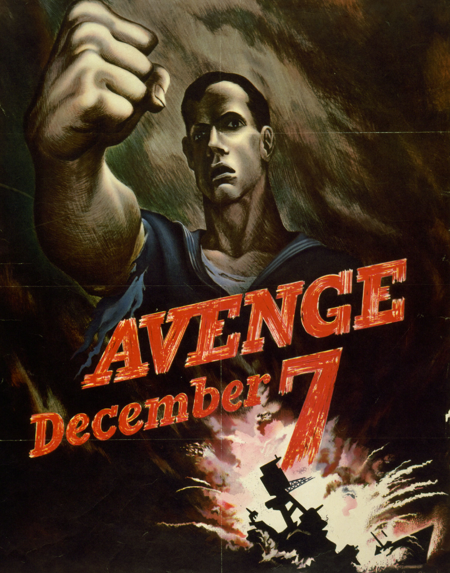 Avenge December 7 Pearl Harbor poster